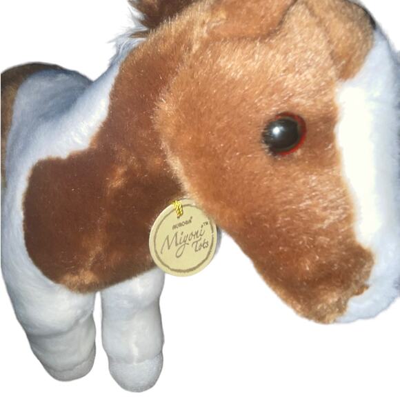 Aurora Miyoni 11" Plush Horse Pony Foal Pinto Stuffed Animal Nursery Shower Gift - Picture 5 of 12